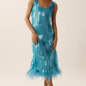 Elegant Blue Midi Dress